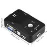 2 Port KVM Switcher, VGA Manual Switch Box, Video Sharing Adapter 1920X1440, Support Games, Plug and Play, with Mouse, for DOS, (2 People) view 2