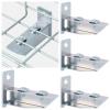 Zonon 4 Pcs Wire Mesh Cable Tray Bracket T-Shaped Zinc Plated Silver Steel Bracket Kit for Cable Mesh Tray, Wall Mount, 100mm view 1