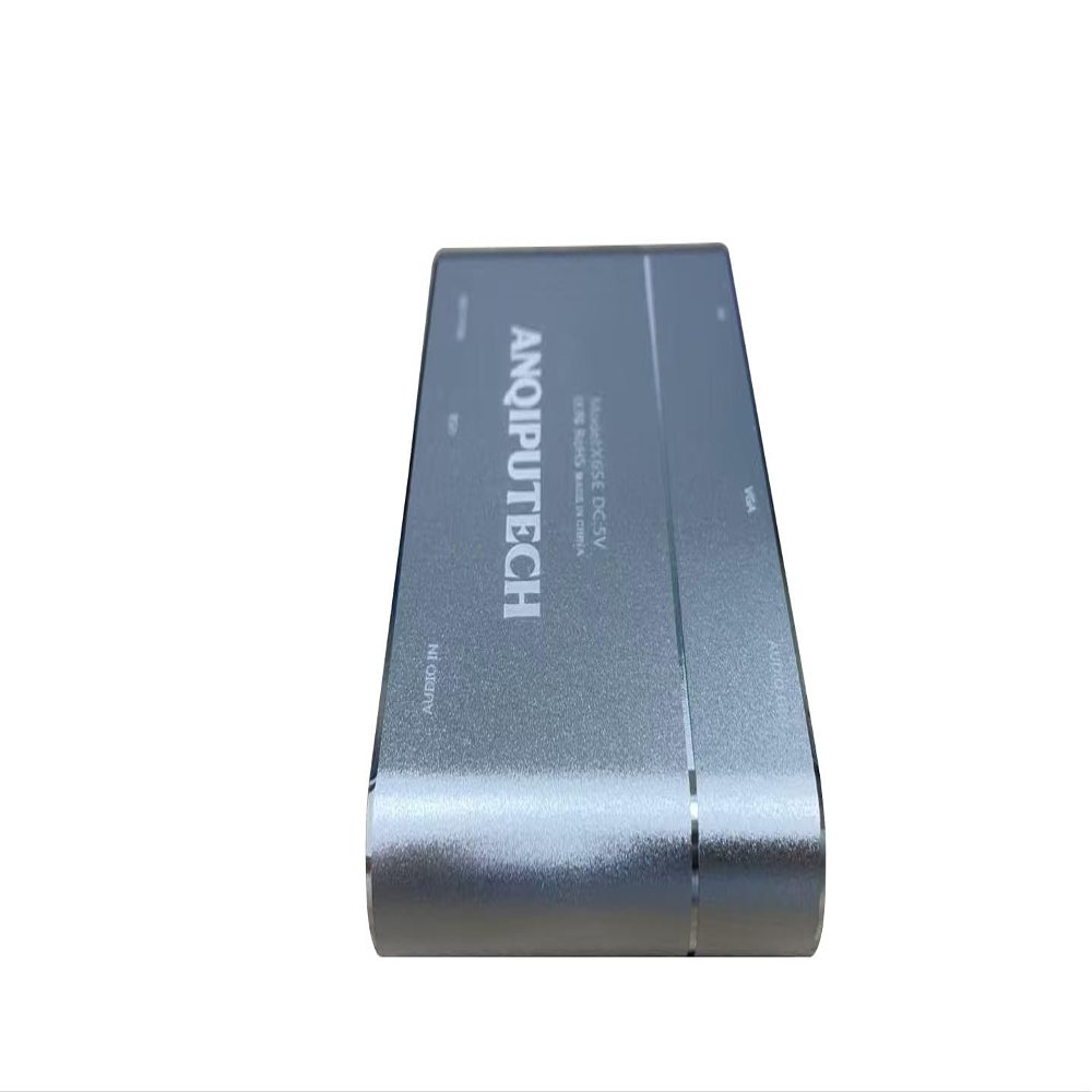 ANQIPUTECH USB to HDMI/VGA Adapter, Silver Aluminum,HDMI USB Converter for Laptop Mac MacBook pro,USB 2.0 HDMI Cable Multiple Monitors for Desktop PC TV
