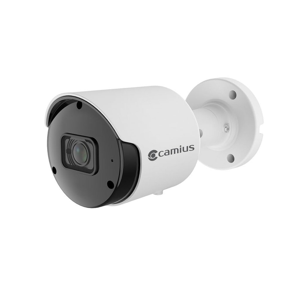 Camius SuperHD 2K PoE Outdoor Security Camera with Audio Recording, Night Vision, Wide Angle, AI Detection - Bullet Camera Records to NVR/Hybrid DVR - Web Browser, Mobile App, IP Camera Software