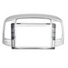 2 Din Car Radio Fascia Compatible with Accent 09-12 DVD Stereo Frame Plate Adapter Mounting Dash Installation Bezel Trim Kit(Silver) view 1