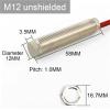 1pc High Temperature Proximity Switch M12/M18/M30 150  Sensor Three-Wire NPN PNP NO NC Metal Induction(M12 Unshielded,PNP NC) view 2
