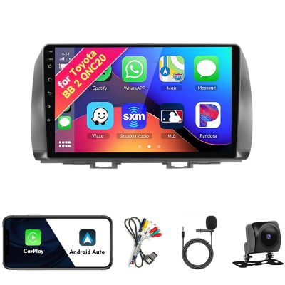 Car Radio Stereo for Toyota BB 2 QNC20 2005-2016, Android 13, 9" IPS Touch Screen Upgrade Dash Kit with CarPlay & Android Auto, GPS Navigation DSP SWC 5G WiFi Camera 4CORE 2+32GB