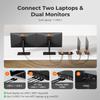 TESmart USB-C KVM Switch 2 Monitors 2 Laptops 4K@60Hz, USB 3.0 KVM Switch Dual Monitor MST, EDID Emulation, 60W PD, 1G Ethernet, 2K@144Hz, 1080P@240Hz, Hotkey Switch, with All Input Cables view 3