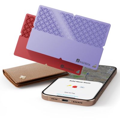 BFADEHA 2026 [Apple MFi Certified] (iOS Only) Bluetooth Tracker Smart Card for Apple Find My iPhone Wallet GPS Tracker, 5-10 Years Staying Power, Keys Finder and Item Locator for Keys, Bags, Passport