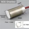 1pc High Temperature Proximity Switch M12/M18/M30 150  Sensor Three-Wire NPN PNP NO NC Metal Induction(M30 Shielded,NPN NO) view 3