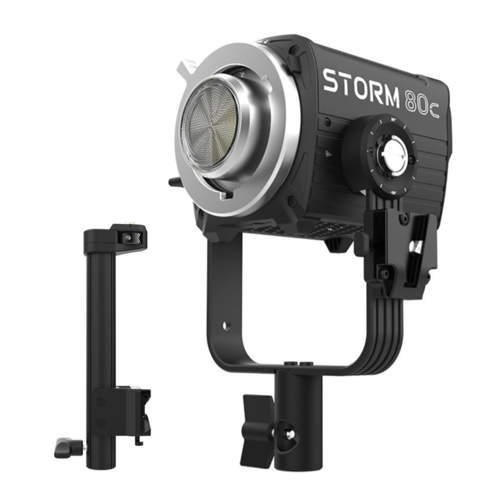 Aputure Storm 80c IP65 80W Full-Color Compact Point Source Fixture (Black) Bundle with Storm 80c Handheld Bracket (Black) (2 Items)