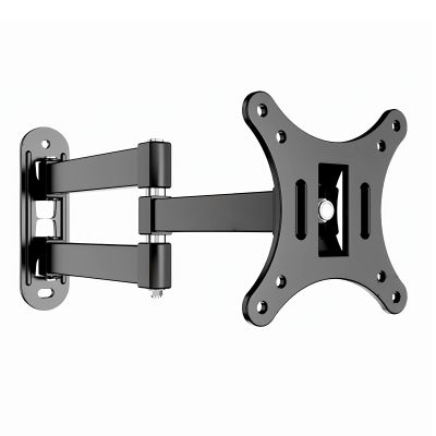 TV Monitor Wall Mount for 14" to 27" TVs and Flat Panels, LED LCD up to 18 Lbs, VESA 75x75mm to 100x100mm, Black