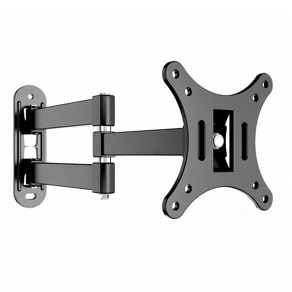 TV Monitor Wall Mount for 14" to 27" TVs and Flat Panels, LED LCD up to 18 Lbs, VESA 75x75mm to 100x100mm, Black