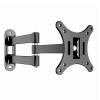 TV Monitor Wall Mount for 14" to 27" TVs and Flat Panels, LED LCD up to 18 Lbs, VESA 75x75mm to 100x100mm, Black view 1