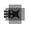 TV Monitor Wall Mount for 14" to 27" TVs and Flat Panels, LED LCD up to 18 Lbs, VESA 75x75mm to 100x100mm, Black view 4