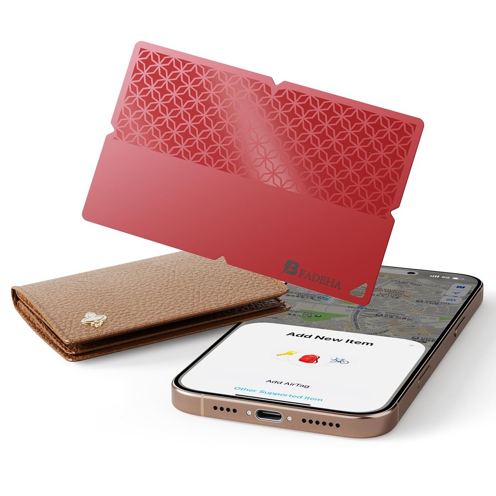 BFADEHA 2026 [Apple MFi Certified] (iOS Only) Bluetooth Tracker Smart Card for Apple Find My iPhone Wallet GPS Tracker, 5-10 Years Staying Power, Keys Finder and Item Locator for Keys, Bags, Passport