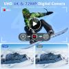 12X Optical Zoom Digital Cameras for Photography: 72MP 4K UHD Auto Focus Compact Cameras with WiFi - 180 Flip Screen & 64GB SD Card for Beginners YouTube Vlogging Creator Outdoor Travel Black view 3