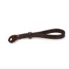 Cowhide Camera Wrist Strap, Dark Brown with Colored Thread, Metal Ring Attachment view 2