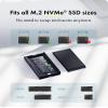 40Gbps M.2 NVMe SSD Enclosure, ICY BOX M.2 Enclosure Support SSD M/B+M Key Size 2280/2260/2242/2230 Compatible with Thunderbolt 4/3/USB4/3.2/3.1, Tool-Free Aluminum Thunderbolt 4 Enclosure view 4