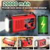Emergency Radio NOAA Weather Radio Hand Crank & Solar Charging 20000mAh view 4