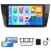 Naifay Android Car Radio for BMW 3 Series 328i 335i 325i (E90/E91/E92/E93) 2005-2011, 9inch Touch Screen for BMW Car Stereo with CarPlay Android Auto Bluetooth GPS WiFi, Support Fiber Optic Model view 1
