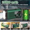 NOAA Weather Radio 20000mAh Emergency Hand Crank Solar Radio AM/FM view 2