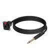 6.35mm 1/4" Female Panel Mount Socket to 6.35mm 1/4 Inch TS/TRS Male Jack Pass Through Connector Audio Extension Shiel~ded Cord(Female to TS-BK,0.29m) view 1