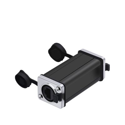 1pc Aluminum Alloy/Plastic Shell RJ45 Female Jack Connector Waterproof Network Ethernet Panel Mount Sockets(1xMetal-62mm)