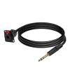 6.35mm 1/4" Female Panel Mount Socket to 6.35mm 1/4 Inch TS/TRS Male Jack Pass Through Connector Audio Extension Shiel~ded Cord(Female to TRS-BK,8M) view 1