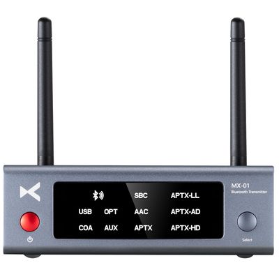 xDuoo MX-01 Bluetooth 5.3 HiFi Audio Transmitter Receiver Converted into BT Signals and transmitted to Bluetooth Headphone/amplifiers/Speaker, Support USB/OTP/Coax/AUX Input