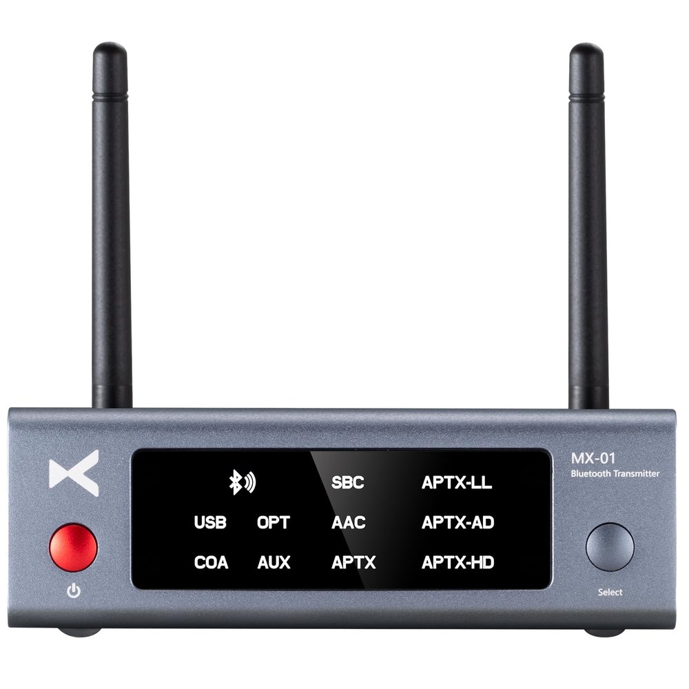 xDuoo MX-01 Bluetooth 5.3 HiFi Audio Transmitter Receiver Converted into BT Signals and transmitted to Bluetooth Headphone/amplifiers/Speaker, Support USB/OTP/Coax/AUX Input