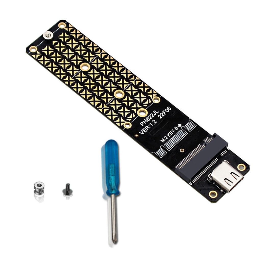jiingekk B Key Solid States Disk To USB 3.2 Adapter Card Type C 10Gbps Expansion Card Adapter Board JMS580 Risers Card Board For 2230/2242