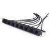 1pc Customized 8-Way 1U Cabinet XLR Audio Jumper Rack,8-Hole Panel Mount 3Pin XLR Male Socket+Audio Shi~lded Cable-Free Welding(1M) view 1