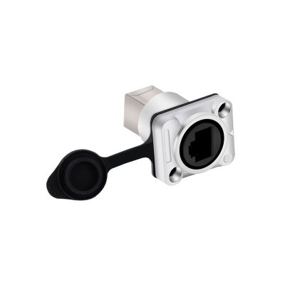 1pc RJ45 Waterproof Shi~ld Male Plug Female Socket Chassis Panel Install Network connectors(A1030)
