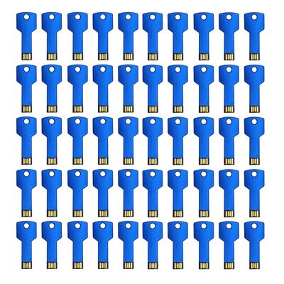KINMIN USB Flash Drive 1GB 100 Pack Key Shaped Flash Drive Memory Stick Blue