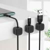 Magnetic Cable Organizer, Under Desk Wire Management Clips, Adjustable Cord Holder, Black view 1