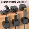 Magnetic Cable Organizer, Under Desk Wire Management Clips, Adjustable Cord Holder, Black view 2