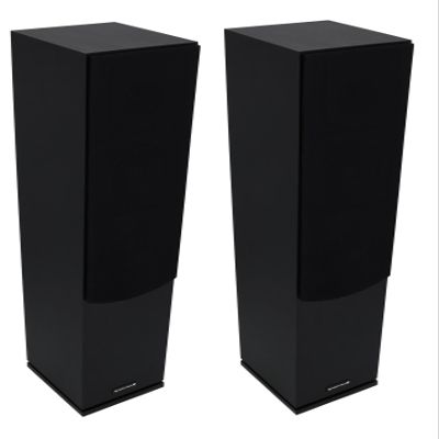 Rockville Pair Lux 654 Black Dual 6.5" Home Theater Stereo Tower Speakers, 160W RMS, 640W Peak, 8 Ohm, Silk Tweeter, MDF Audio Cabinet, 22Hz-20kHz, USA-Engineered, Vietnam-Made (2 Items)