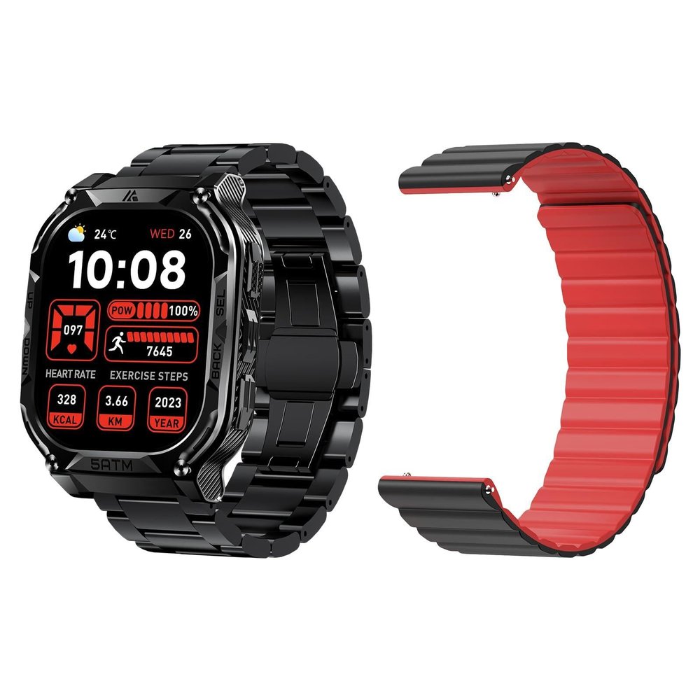 AMAZTIM M3E Smart Watch + Magnetic Strap(Red)
