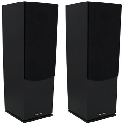Rockville Lux 658 Black Dual 6.5" 8-Ohm Home Audio Tower Speaker, 2-Pack