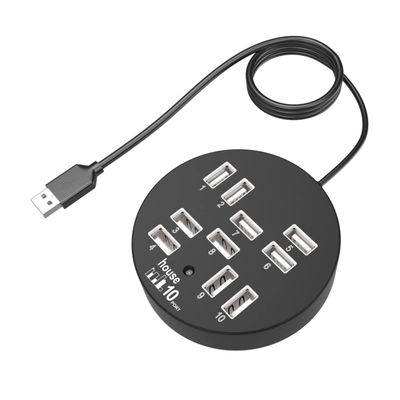 Angoily USB Splitter for Laptop 10 Port USB Hub USB Extender Hub Multiple Ports Easy to Use USB Data Cable for Pc
