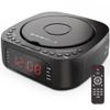 KUEPHOM CD Player Alarm Clock with Remote:CD/MP3,Bluetooth,FM Radio with Speakers,USB Charger and Dimmable Display for Bedroom-Dual Alarm with Optional Sound Suitable for Heavy/Light Sleeper view 1