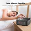 KUEPHOM CD Player Alarm Clock with Remote:CD/MP3,Bluetooth,FM Radio with Speakers,USB Charger and Dimmable Display for Bedroom-Dual Alarm with Optional Sound Suitable for Heavy/Light Sleeper view 4