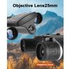 10x25 Binoculars, Digital Camera Binoculars with 48MP Photo 2.5K Video Recording, 2in Display, Built in Memory Card, 8X Magnification for Bird Watching, Football, Concerts (Silver) view 3