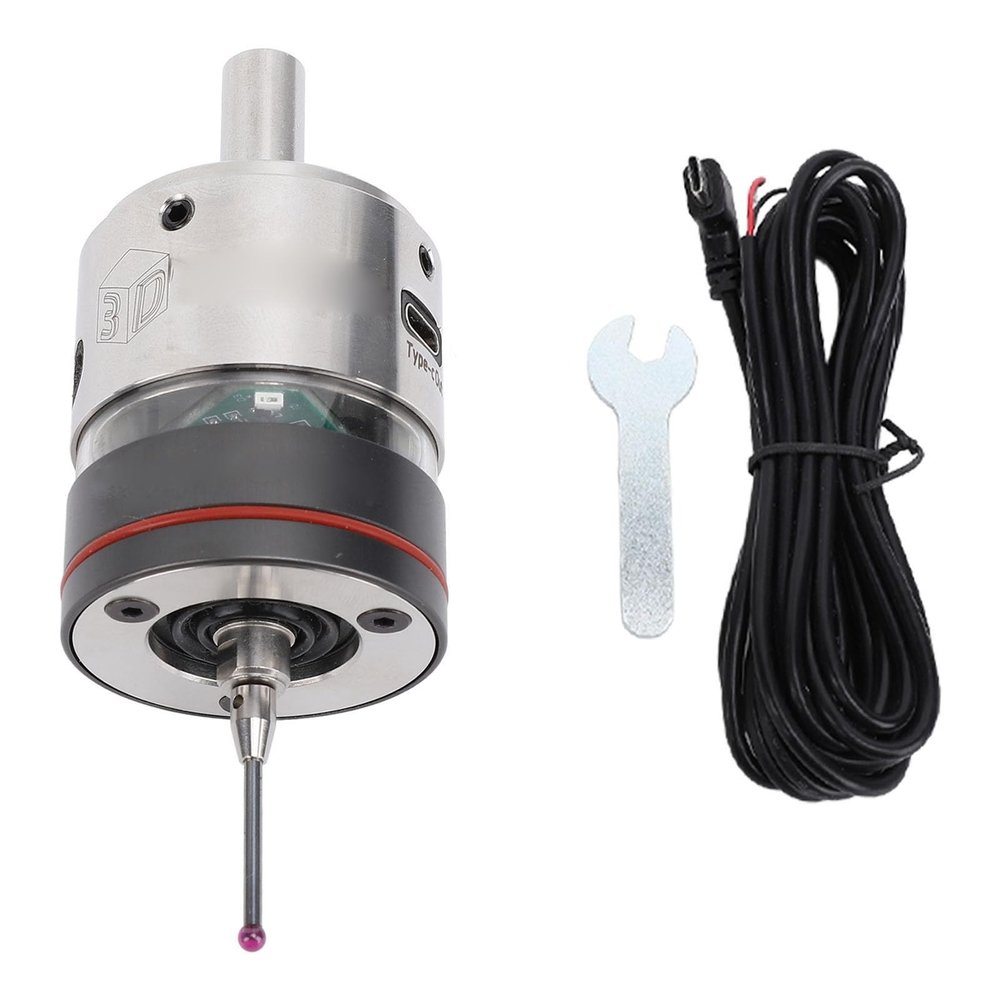 Touch Probe, 3D Probe Finder, 3D Light Edges Finder, Accuracy 0.001mm 3D Digitizing Edges Finder, CNC Milling Machine 3D Trigger Probe