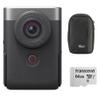 Canon Powershot V10 Content Creator Compact Vlogging Camera, 4K Video, 19mm Fixed Wide-Angle Lens | Silver with 64GB MicroSDXC Memory Card + Compact Digital Camera Case view 1