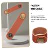 Artibetter Leather Cable Organizer 50pcs Cord Keeper Cable Storage Organizer Wire Holder view 4