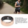ASHATA R11 Smart Ring Fitness Tracker, Smart Ring with Motion Monitoring, Step Counter, Sleep Tracking Wearable, with Charging Cable, Gold (7) (8) (9) view 4