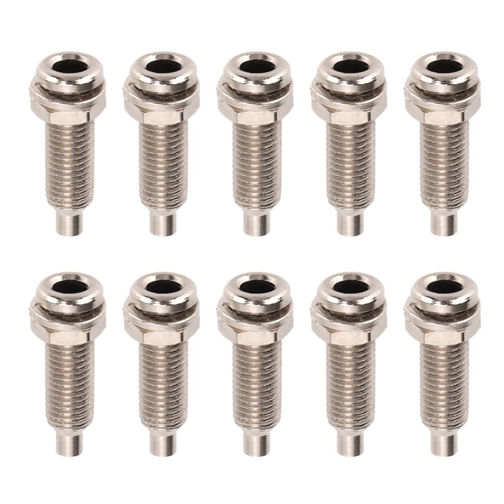 10PCS M6 Banana Sockets, Banana Jack Panel Mount Banana Socket Terminal Adapter Suitable for 4mm Banana Plug Connector for Electronics Industrial Equipment, 4mm Inner Hole