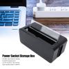 Cable Management Box,Power Strip Cover Box Cord Organizer for Desk Floor Cable Hide,10.6x4.9x4.3in Power Socket Management for Home (Black) view 2