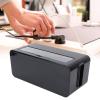 Cable Management Box,Power Strip Cover Box Cord Organizer for Desk Floor Cable Hide,10.6x4.9x4.3in Power Socket Management for Home (Black) view 3