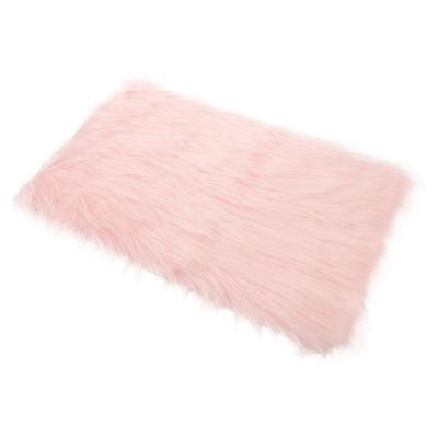 Ipetboom Gold Rug Live Background Pink Faux Fur Photo Mat Fluffy Rug for Nail Art
