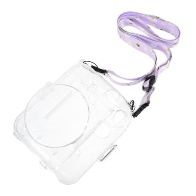 Gadpiparty Camera Case with Strap for Transparent Protective Shell for Instant Cameras Stylish Crossbody Design Scratch-resistant Storage Pouch