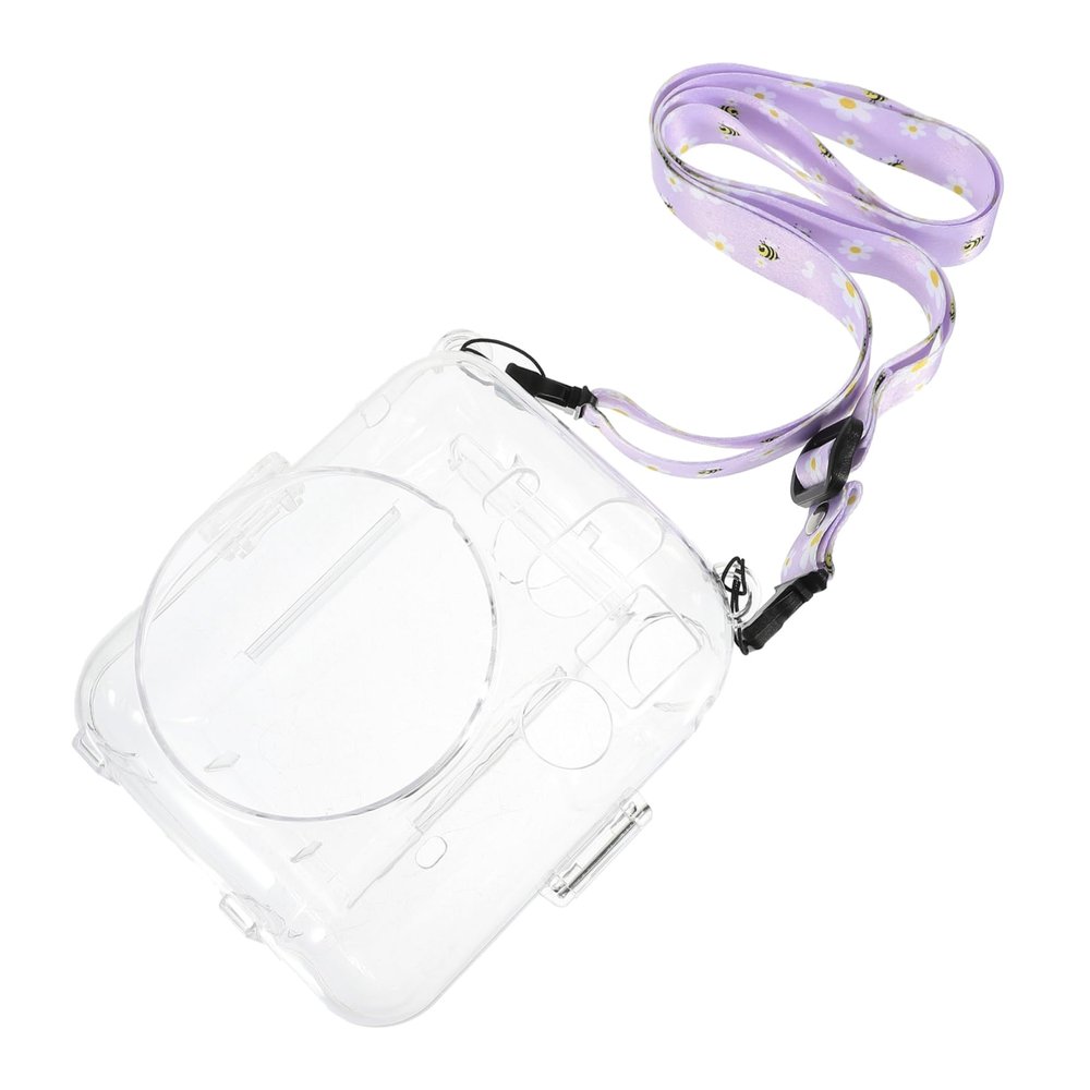 Gadpiparty Camera Case with Strap for Transparent Protective Shell for Instant Cameras Stylish Crossbody Design Scratch-resistant Storage Pouch